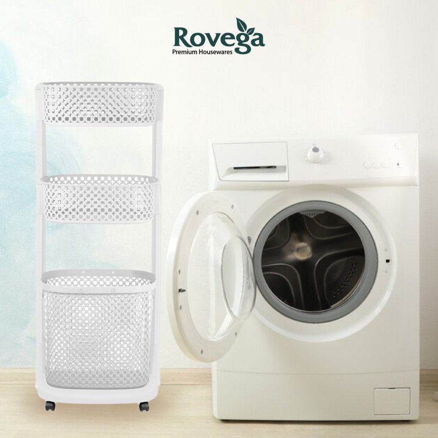 Rovega Keranjang Pakaian Premium Laundry Basket 3 Level RLB-308-image