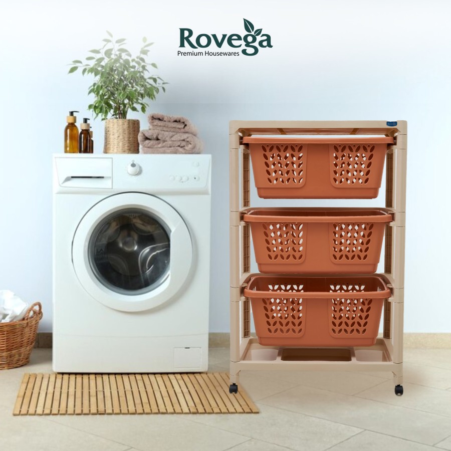 Rovega Keranjang Pakaian Plastik Premium After Laundry Basket ALB370-image