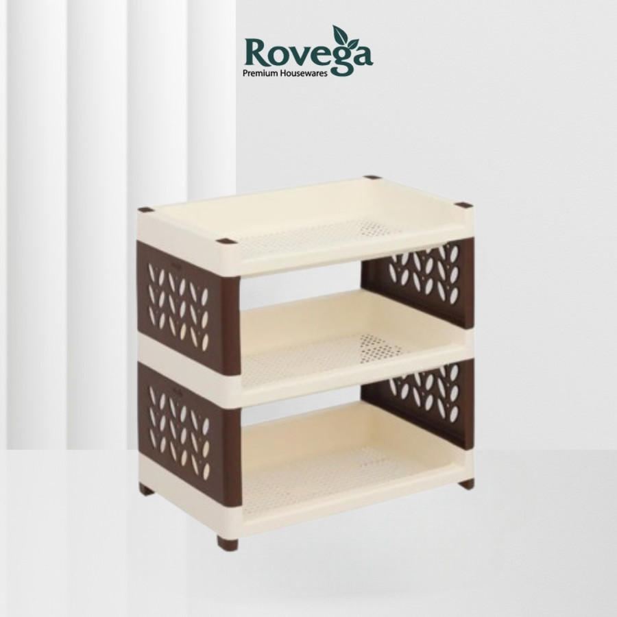 Rovega Rak Susun Multifungsi  Lebar 3 level Tanpa Roda Premium Food Grade SMW-300